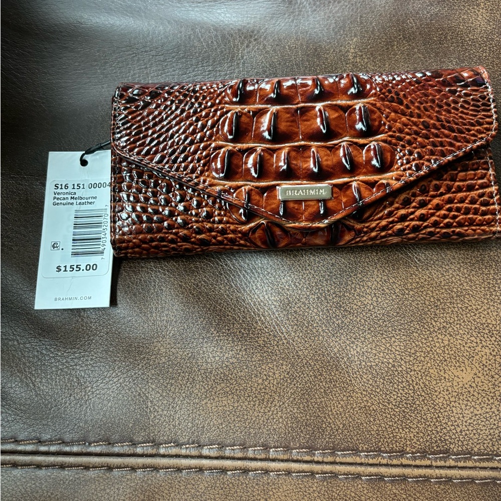 Brahmin Veronica Pecan Melbourne Wallet NWOT